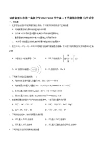云南省丽江市第一高级中学2024-2025学年高二下学期期末质量检测化学试卷（含答案）含答案解析