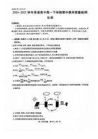 河南省信阳市2024-2025学年高一下学期4月期中考试化学试卷+答案