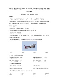 四川省雅安市名校2024-2025学年高一上学期教学质量检测化学试题 有答案