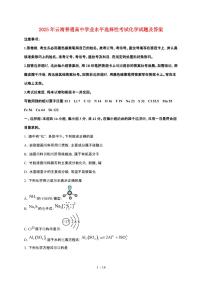 2025年云南普通高中学业水平选择性考试化学试卷【原卷+答案】