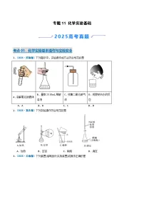备战2026年高考化学(2025年真题分类汇编通用版)专题11化学实验基础(原卷版+解析)