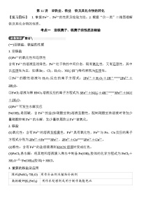 第12讲 亚铁盐、铁盐　铁及其化合物的转化 （含答案 ） 2026届高三化学一轮总复习 教案