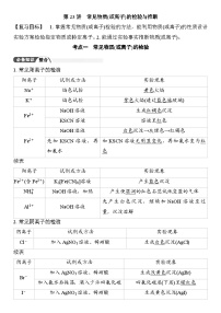 第23讲　常见物质(或离子)的检验与推断 （含答案 ） 2026届高三化学一轮总复习 教案