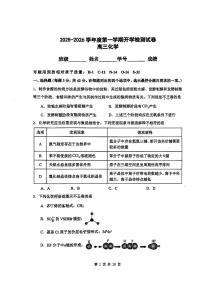 2025北京五中高三（上）开学考化学试卷
