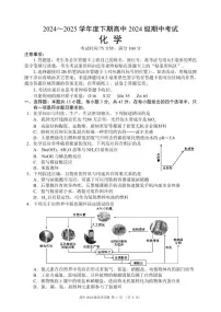 四川省成都市蓉城名校联盟2024-2025学年高一下学期期中考试化学试卷+答案