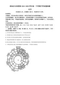 湖南省名校联盟2024-2025学年高一下学期开学质量检测化学试题（含答案）
