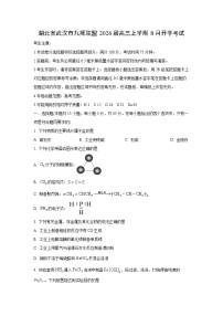 湖北省武汉市九师联盟2026届高三上学期8月开学考试化学试卷