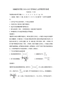 河南部分学校2024-2025学年高二上学期开学考试化学试卷（解析版）