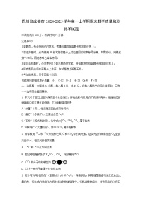 四川省成都市2024-2025学年高一上学期期末教学质量监测化学化学试题