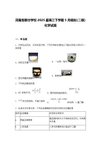 河南省部分学校2025届高三下学期5月模拟（二模）化学试题（含答案解析）