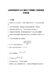 山东省实验中学2025届高三下学期第二次模拟测试 化学试题（含答案解析）