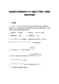 安徽师范大学附属中学2025届高三下学期4月质量检测化学试题（含答案解析）