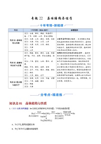 专题22 晶体结构与性质（全国通用）-十年（2016-2025）高考化学真题分类汇编（含答案）