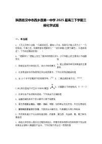 陕西省汉中市西乡县第一中学2025届高三下学期三模化学试题（含答案解析）