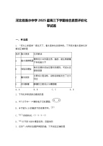河北省衡水中学2025届高三下学期综合素质评价化学试题（含答案解析）