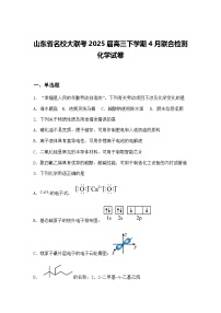山东省名校大联考2025届高三下学期4月联合检测化学试卷（含答案解析）