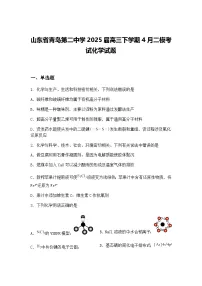 山东省青岛第二中学2025届高三下学期4月二模考试化学试题（含答案解析）