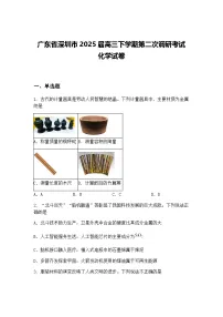 广东省深圳市2025届高三下学期第二次调研考试 化学试卷（含答案解析）
