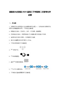 湖南省九校联盟2025届高三下学期第二次联考化学试卷（含答案解析）