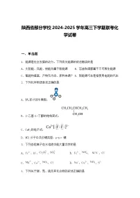 陕西省部分学校2024-2025学年高三下学期联考化学试卷（含答案解析）