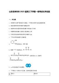 山东省潍坊市2025届高三下学期一模考试化学试题（含答案解析）