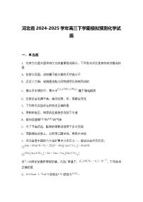河北省2024-2025学年高三下学期模拟预测化学试题（含答案解析）