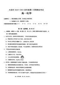 辽宁省大连市2024_2025学年高一化学下学期期末考试pdf
