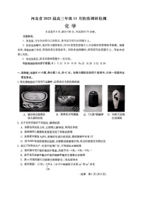 2025届河北省啄名小渔高三下学期11月阶段调研（二）-化学试卷（含答案）