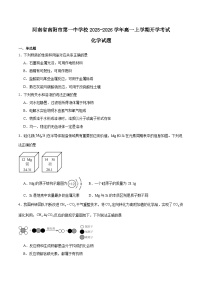 河南省南阳市第一中学2025-2026学年高一上学期开学考试化学试卷（Word版附答案）