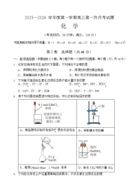 海南省文昌中学2025-2026学年高三上学期第一次月考化学试卷