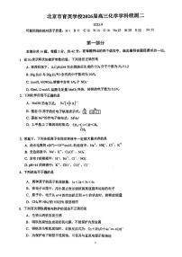 2025北京育英学校高三（上）统练二化学试卷（教师版）
