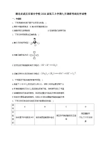 湖北省武汉市部分学校2026届高三上学期九月调研考试化学试题（含答案）