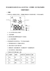 四川省南充市白塔中学2024~2025学年高一上学期第一次月考化学（B卷）试题（含答案）