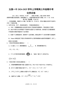2025届云南省玉溪一中高三下学期11月期中考-化学试题（含答案）