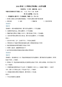 河北省衡水市冀州中学2025-2026学年高三上学期9月月考化学试题（Word版附解析）