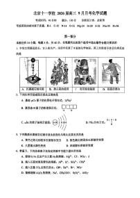 2025北京十一学校高三（上）9月月考化学试卷（教师版）