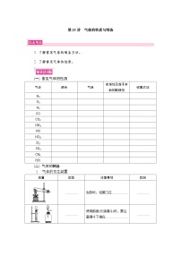 第25讲　气体的性质与制备  复习讲义 （含答案）江苏省2027届普通高中化学学业水平合格性考试