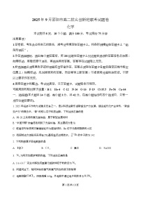 2026邵阳高二上学期9月拔尖创新班联考化学试题含解析