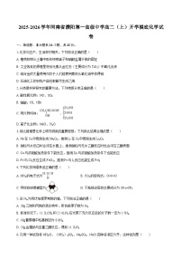 2025-2026学年河南省濮阳第一高级中学高二（上）开学摸底化学试卷-自定义类型