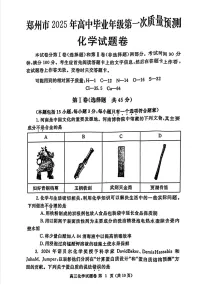 河南省郑州市2025届高三上学期第一次质量预测-化学试题（含答案）