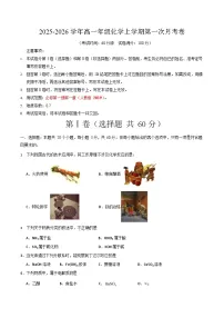 2025-2026学年高一上学期第一次月考化学试卷(北京)