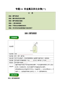 2026高考化学(通用版)实验专项训练专题04非金属及其化合物(一)(原卷版+解析)