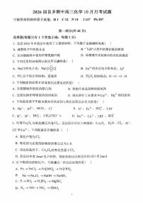 2025北京北师大良乡附中高三上10月月考化学