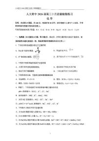 2025北京人大附中高三上10月月考化学试卷（教师版）