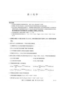 2026年九师联盟高三上学期10月联考化学试卷（含答案）