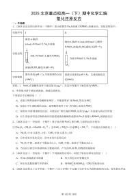 2025北京重点校高一（下）期中化学汇编：氧化还原反应