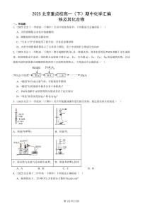 2025北京重点校高一（下）期中化学汇编：铁及其化合物