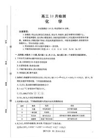 2025-2026学年山东省年高三上学期10月联考化学试题及参考答案