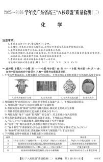 广东省“八校联盟”2026届高三上学期质量检测（二）化学试题（PDF版附解析）