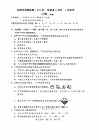 河北NT20联考2026届高三上学期10月月考化学试题及答案
